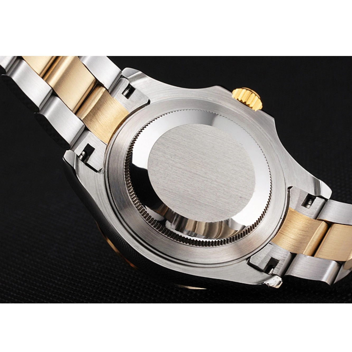 Aaa replica watch Swiss Dial Rolex Gold Yacht-Master Bracelet Champagne Stainless Case Bezel Steel Two Tone 0707